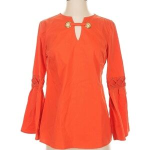 Michael Kors Orange Blouse with Gold Details